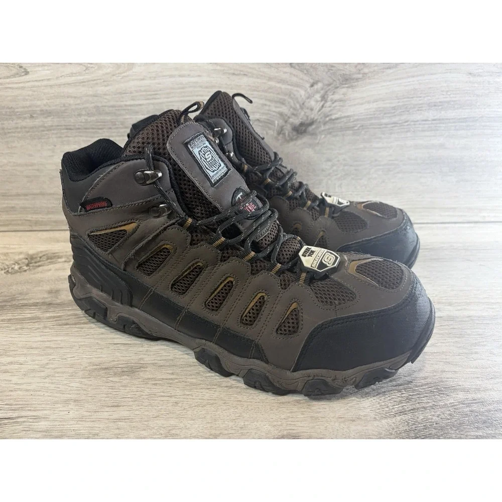 Skechers Work Blais Bixford Steel Toe Boots Mens Size 12 Waterproof Hiking 77054